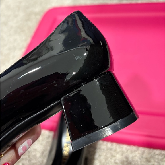Stuart Weitzman Women's Vivienne 35 Pump Black Patent Leather Heel Size 9.5 - Picture 8 of 9